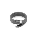 NADELLA. Cavo da USB-C a USB-C (60 W), con cordone intrecciato in poliestere e sistema magnetico per un avvolgimento agevole