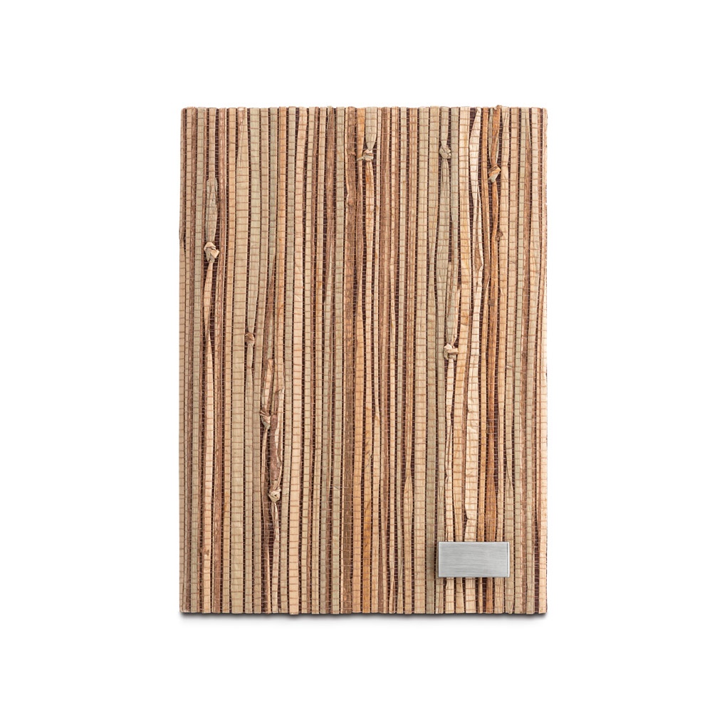NERUDA. Block notes A5 con copertina rigida in fibra di paglia naturale