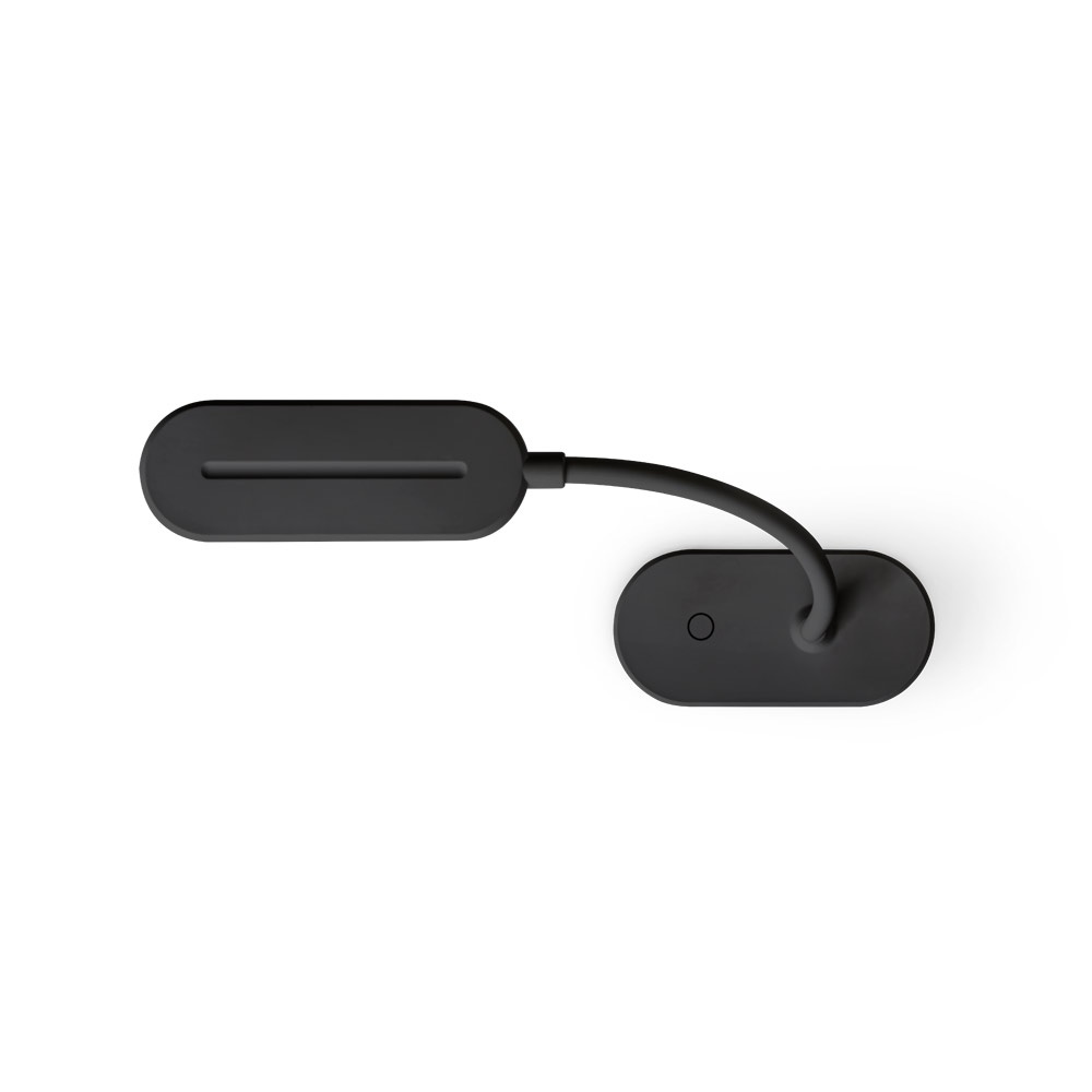 NESBIT II. Lampada portatile da tavolo con clip e autonomia di 30 ore al 65% rABS