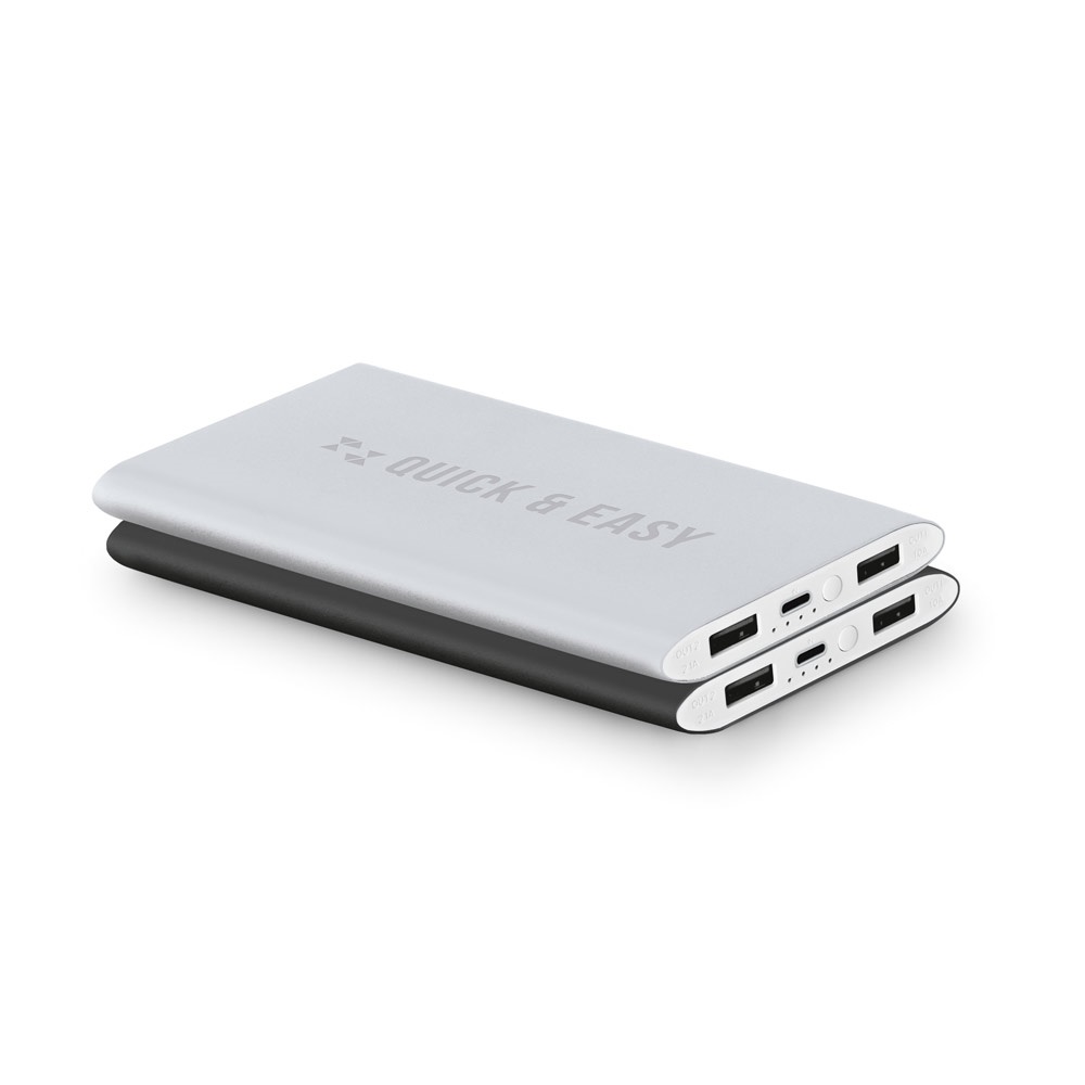 NOBEL. Power bank 7'200 mAh in alluminio riciclato (100% rAL)