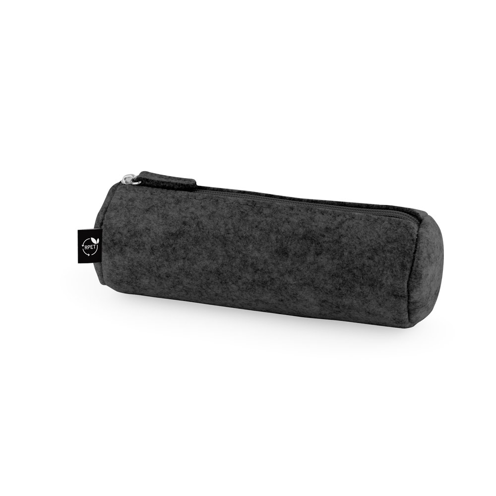 NOMAD. Astuccio multiuso in feltro riciclato (100% rPET) con righello, matite, gomma e temperino