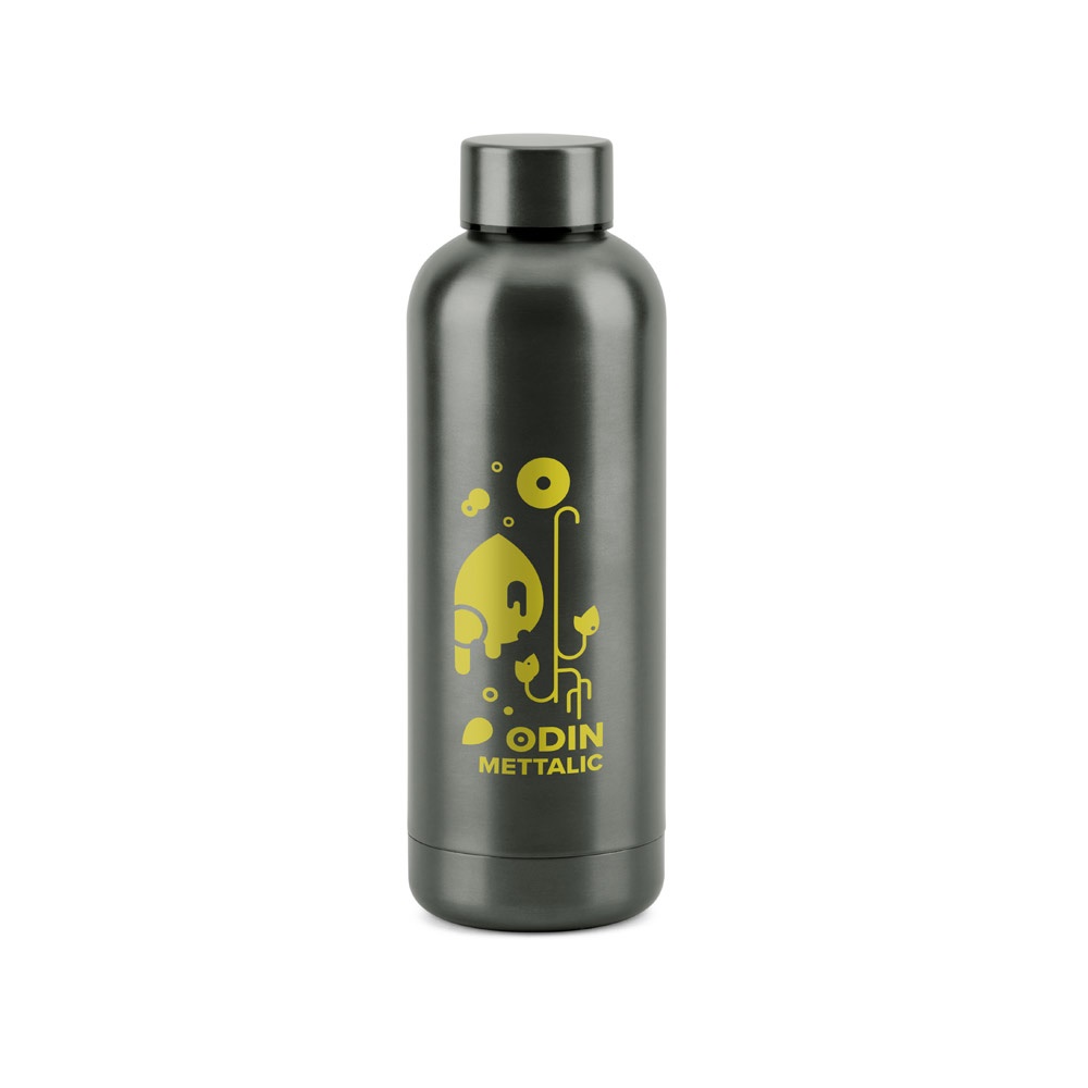 ODIN METTALIC. Borraccia in acciaio inox riciclato al 90% 550 mL