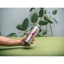 ODIN METTALIC. Borraccia in acciaio inox riciclato al 90% 550 mL