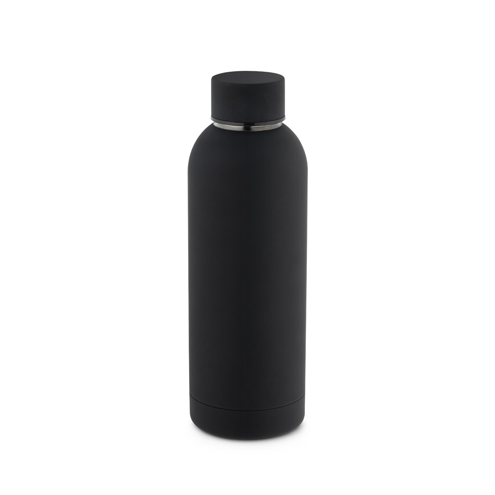 ODIN. Borraccia in acciaio inox (riciclata al 36%) con finitura in gomma 550ml
