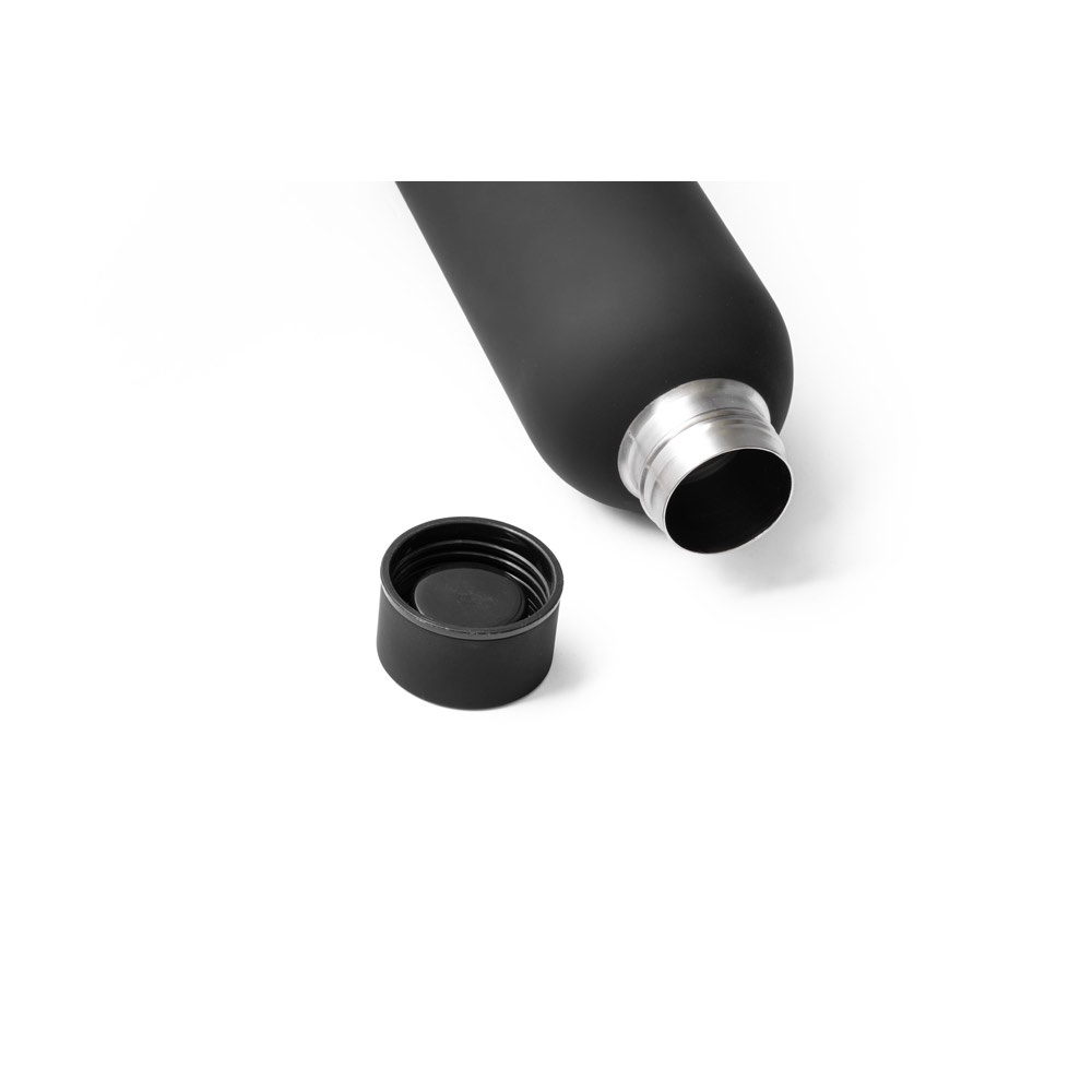 ODIN. Borraccia in acciaio inox (riciclata al 36%) con finitura in gomma 550ml