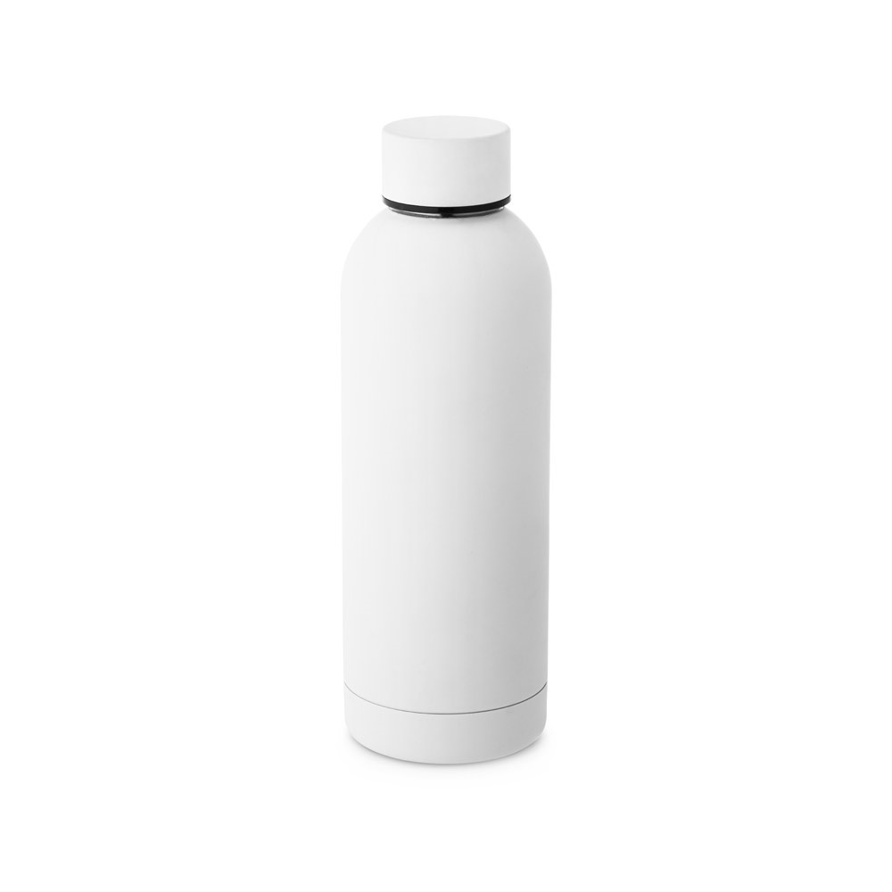 ODIN. Borraccia in acciaio inox (riciclata al 36%) con finitura in gomma 550ml
