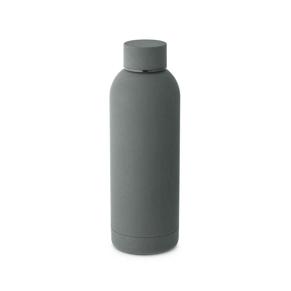 ODIN. Borraccia in acciaio inox (riciclata al 36%) con finitura in gomma 550ml
