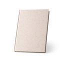 ORGANIC RIGID. Block notes A5 con copertina rigida fabbricata tramite la materia organica degli elefanti (80%)