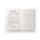 ORGANIC RIGID. Block notes A5 con copertina rigida fabbricata tramite la materia organica degli elefanti (80%)