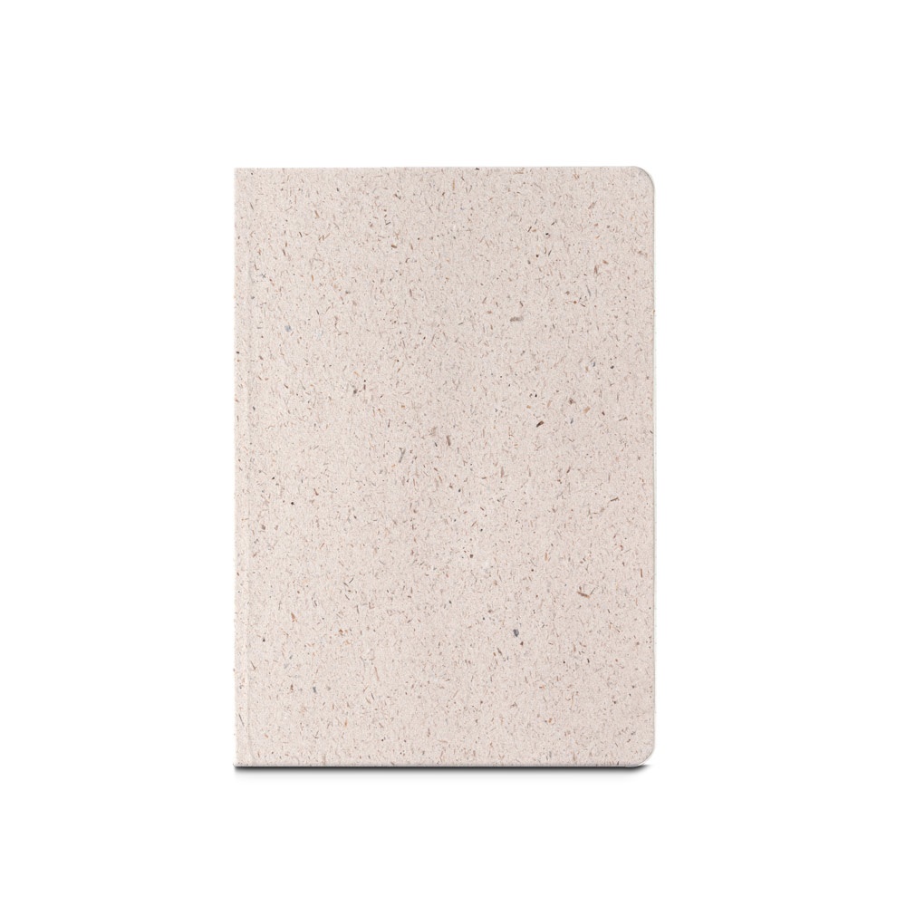 ORGANIC SEMI-RIGID. Block notes A5 con copertina semirigida fabbricata tramite materia organica degli elefanti (80%)
