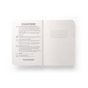 ORGANIC SEMI-RIGID. Block notes A5 con copertina semirigida fabbricata tramite materia organica degli elefanti (80%)