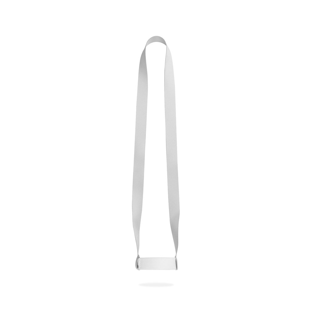 OXFORD. SET Lanyard SUBLIMATION Long II (20 mm) Duo in poliestere riciclato (100% rPET) con elastico portabicchiere per sublimazione