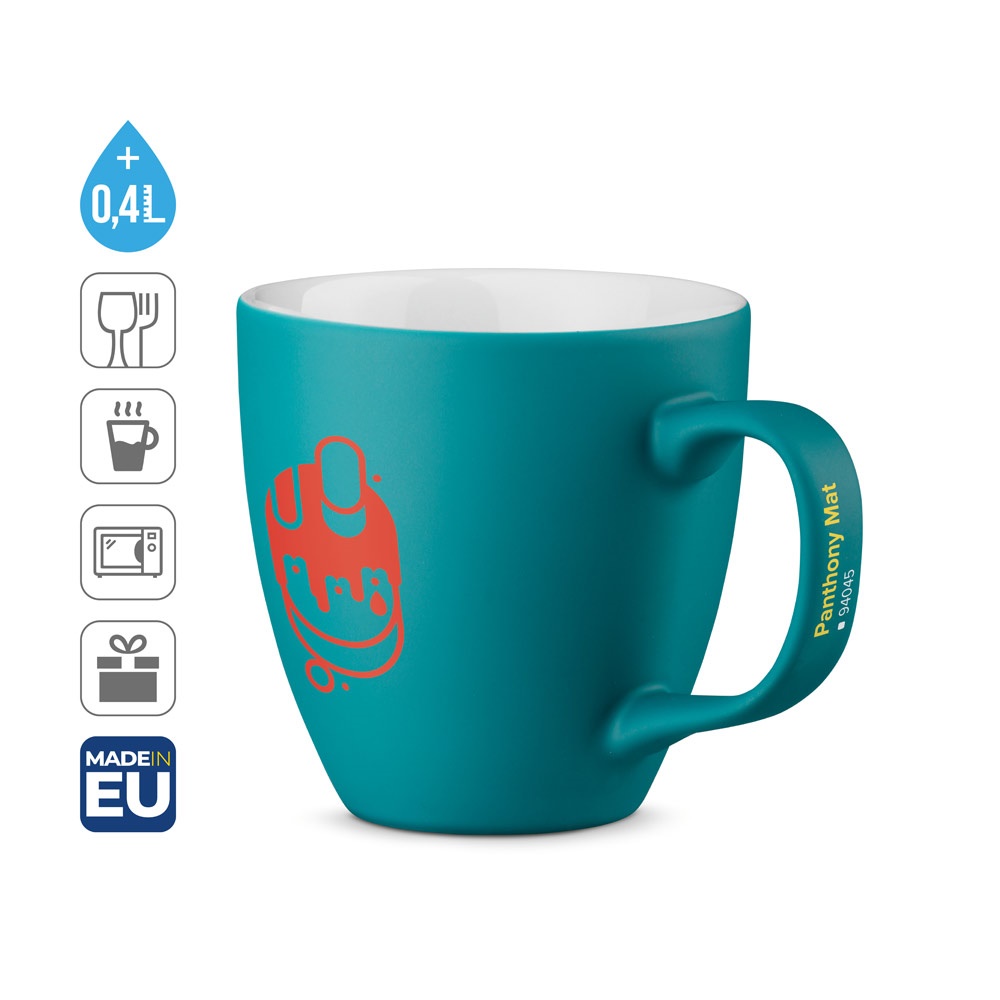 PANTHONY MAT. Tazza in porcellana con hydroglaze 450 mL