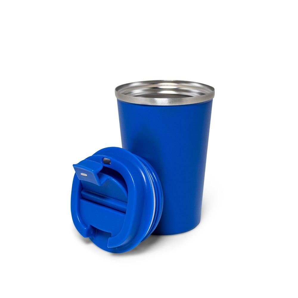 PHELPS. Bicchiere da viaggio in acciaio inox e PP 470ml
