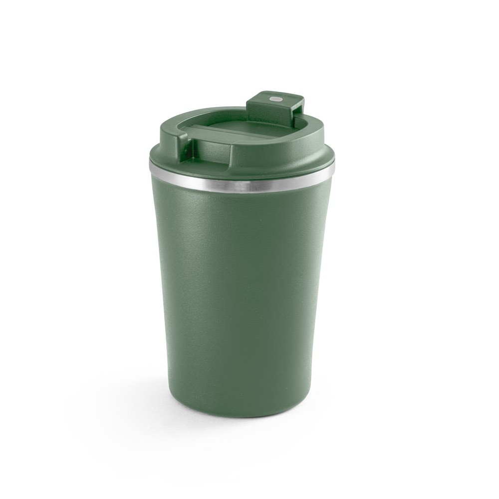 PHELPS. Bicchiere da viaggio in acciaio inox e PP 470ml