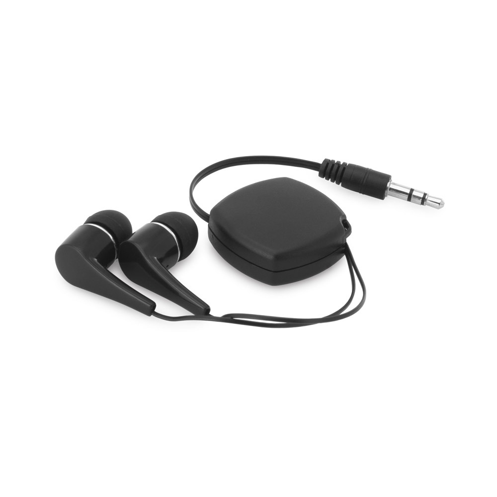 PINEL. Auricolari retrattili con cavo in ABS da 0.75 m