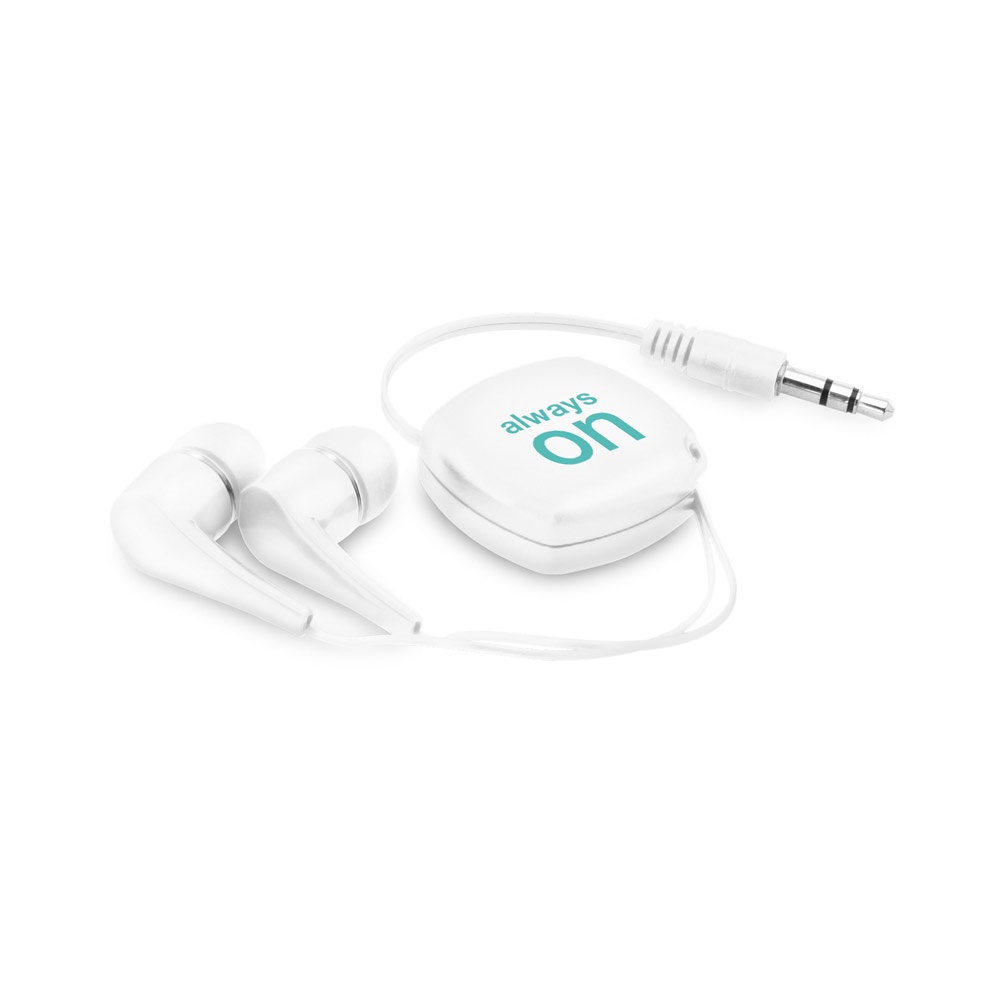 PINEL. Auricolari retrattili con cavo in ABS da 0.75 m