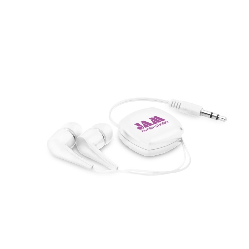 PINEL. Auricolari retrattili con cavo in ABS da 0.75 m