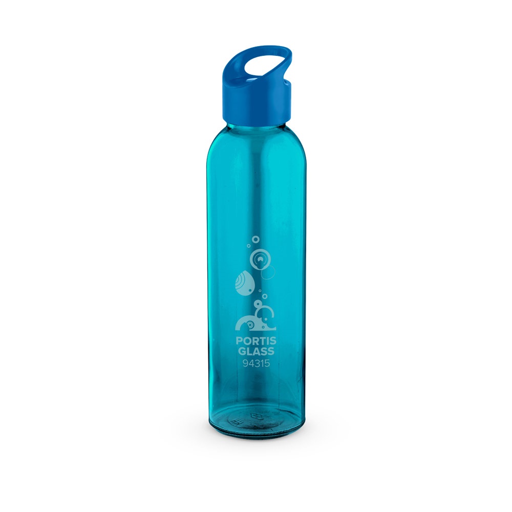 PORTIS GLASS. Borraccia in vetro con tappo in PP 500 mL