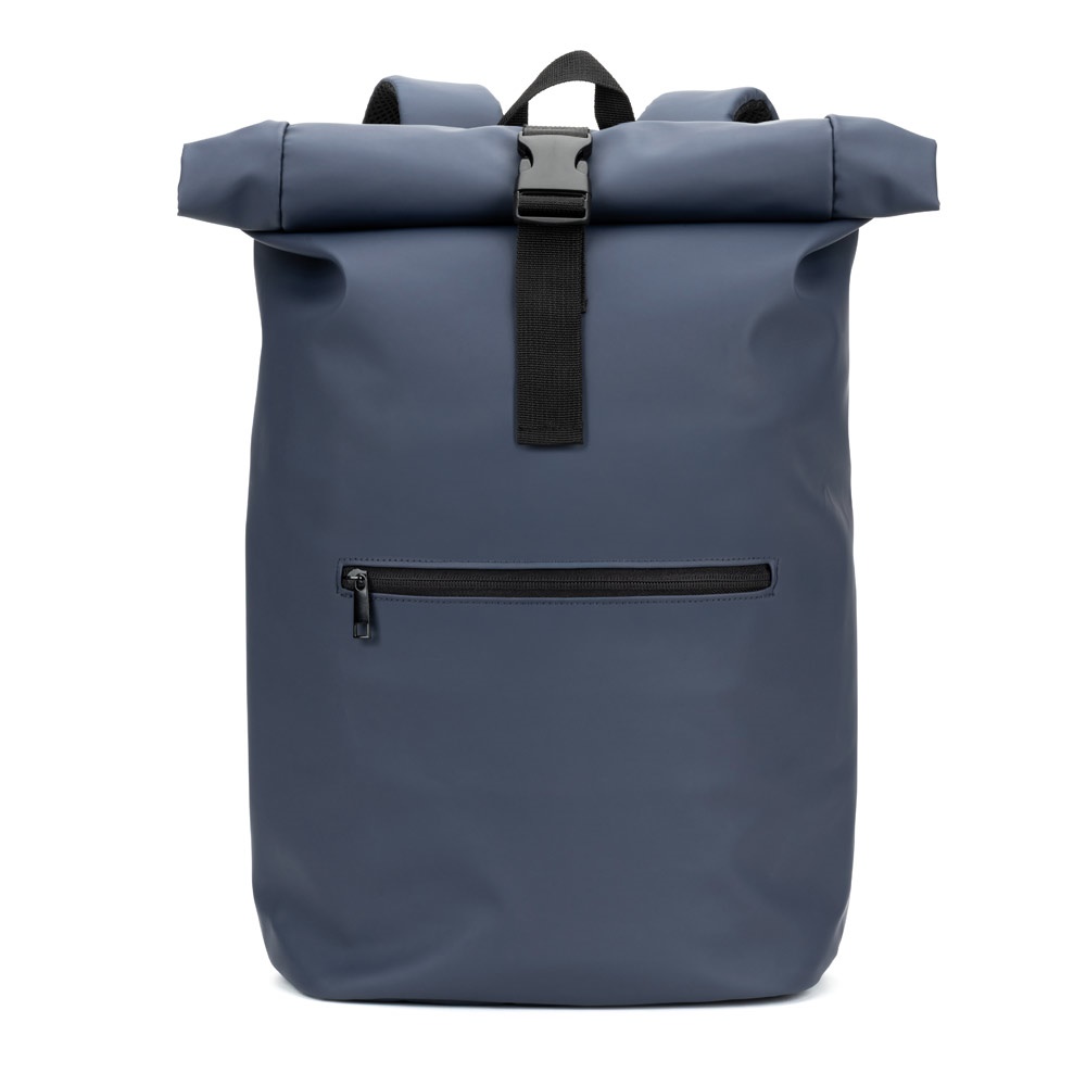 PORTLAND. Zaino “roll top” in PU con tasca per laptop da 16"