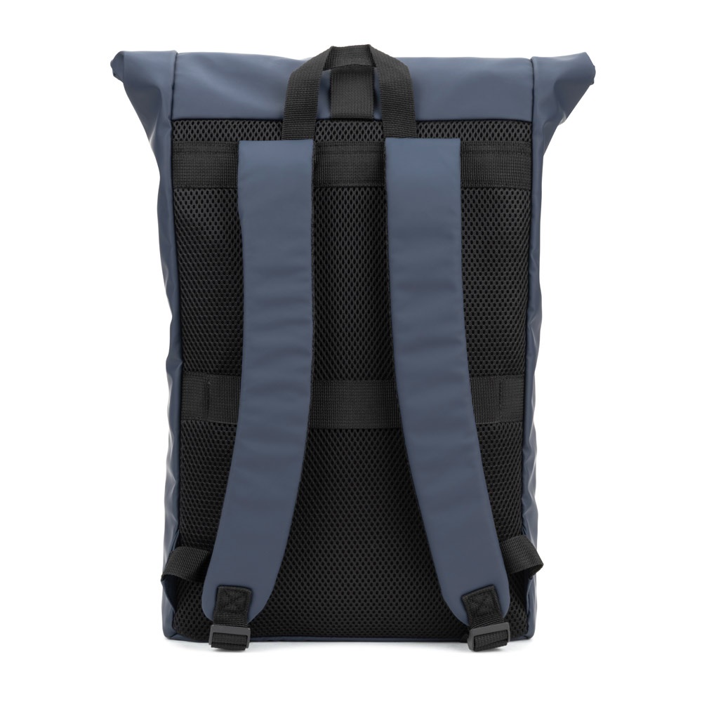 PORTLAND. Zaino “roll top” in PU con tasca per laptop da 16"