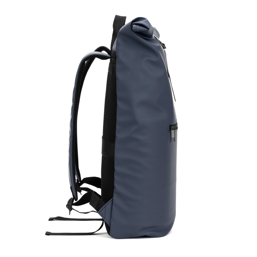PORTLAND. Zaino “roll top” in PU con tasca per laptop da 16"