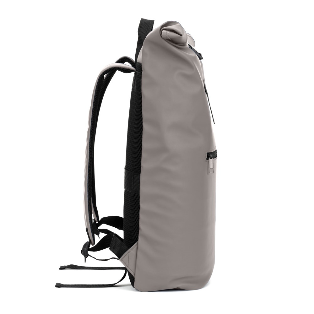 PORTLAND. Zaino “roll top” in PU con tasca per laptop da 16"