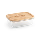 PORTOBELLO. Porta pranzo. Contenitore ermetico in vetro borosilicato e coperchio in bambù 1000 mL