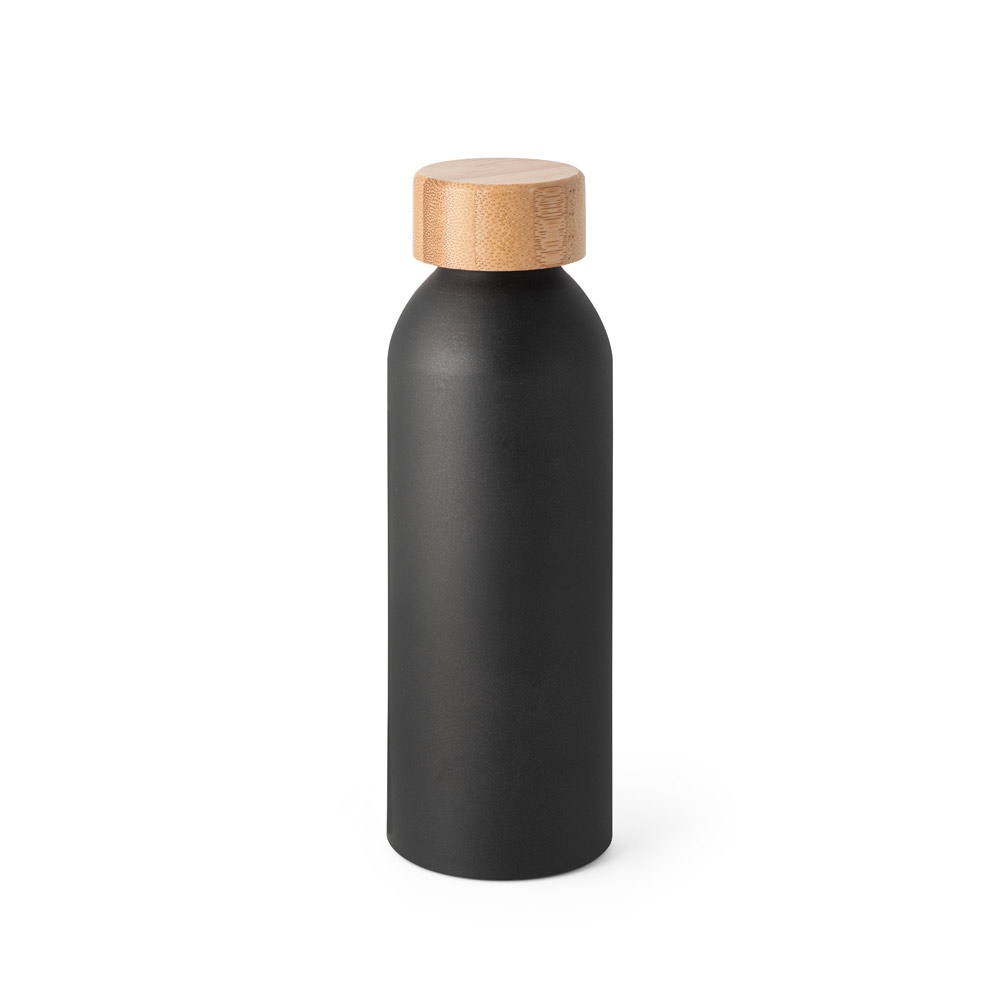 QUETA. Bottiglia in alluminio con coperchio in bambù 550 mL