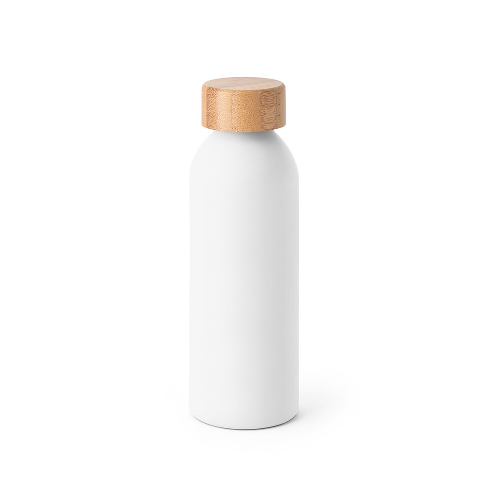 QUETA. Bottiglia in alluminio con coperchio in bambù 550 mL
