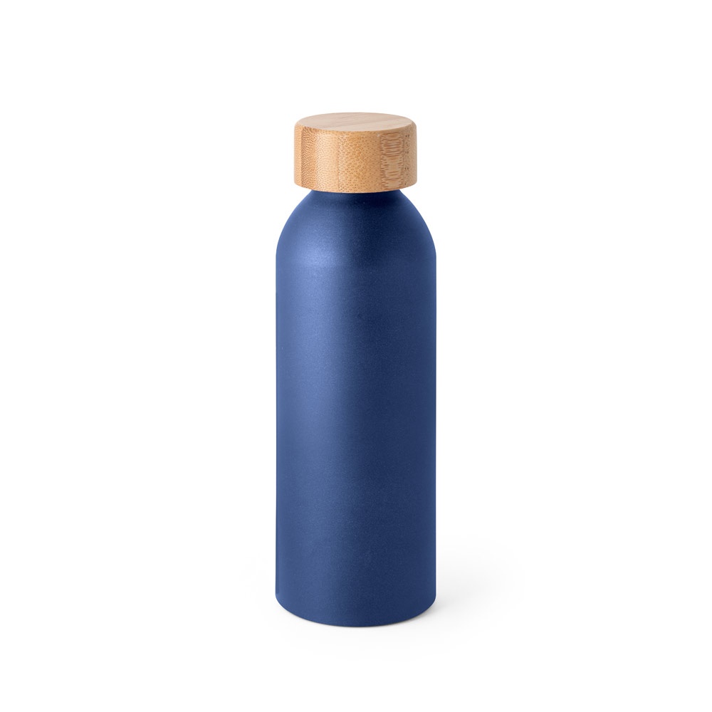 QUETA. Bottiglia in alluminio con coperchio in bambù 550 mL