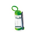 QUINTANA. Borraccia sportiva in vetro con tappo in PP 390 mL