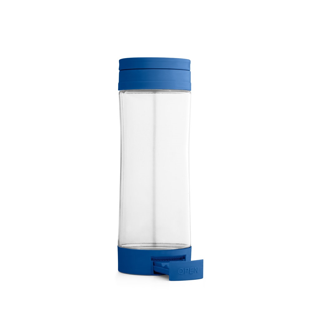 QUINTANA. Borraccia sportiva in vetro con tappo in PP 390 mL