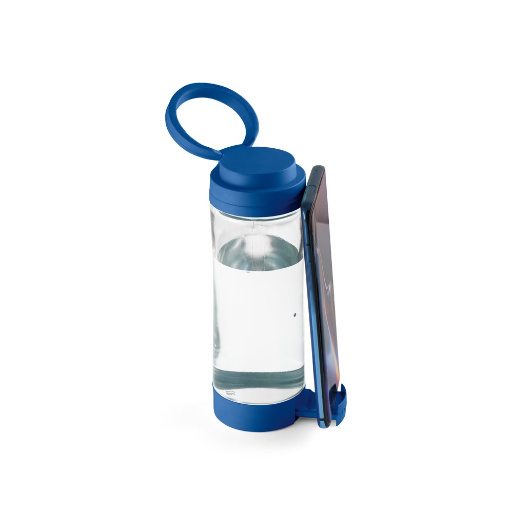 QUINTANA. Borraccia sportiva in vetro con tappo in PP 390 mL