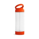 QUINTANA. Borraccia sportiva in vetro con tappo in PP 390 mL