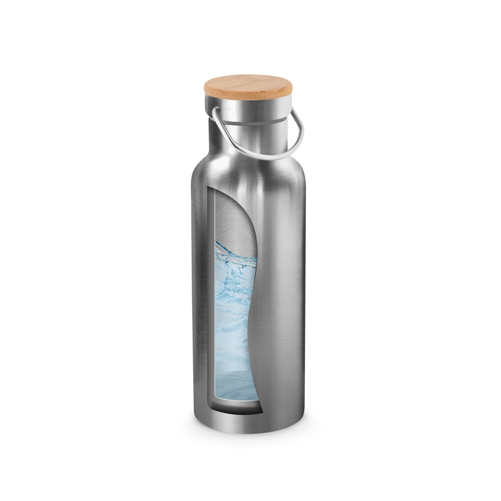 RAGNAR. Borraccia in acciaio inox (riciclata al 36%) a doppia parete termica, isolata sottovuoto 570 mL