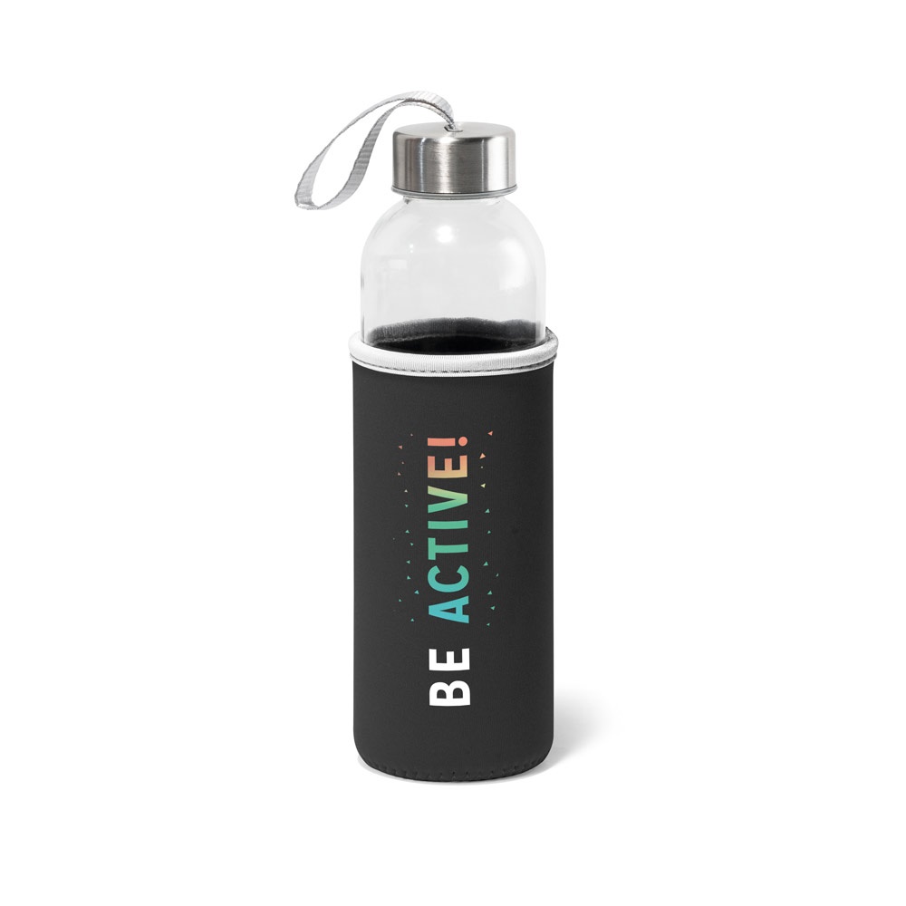RAISE. Borraccia sportiva in vetro e acciaio inossidabile 520 mL