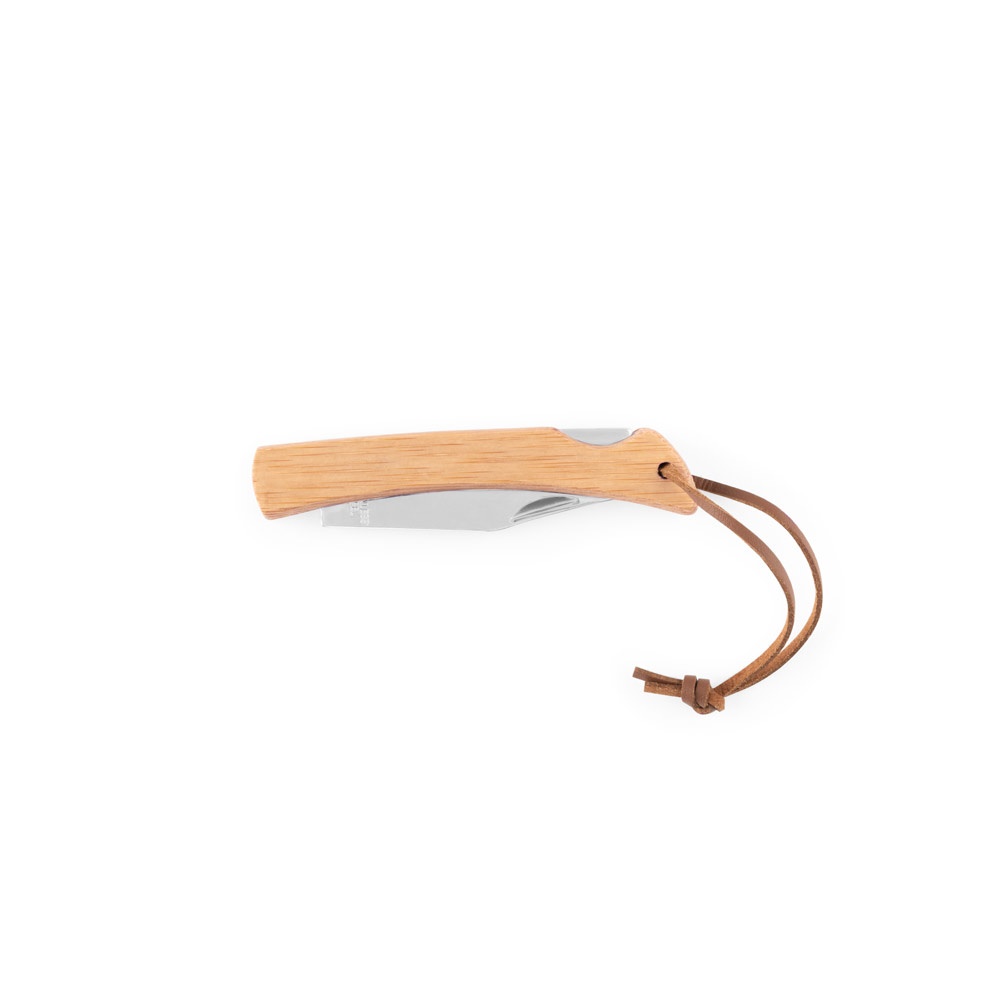 RANGER. Coltello con lama in acciaio inox e manico in bambù