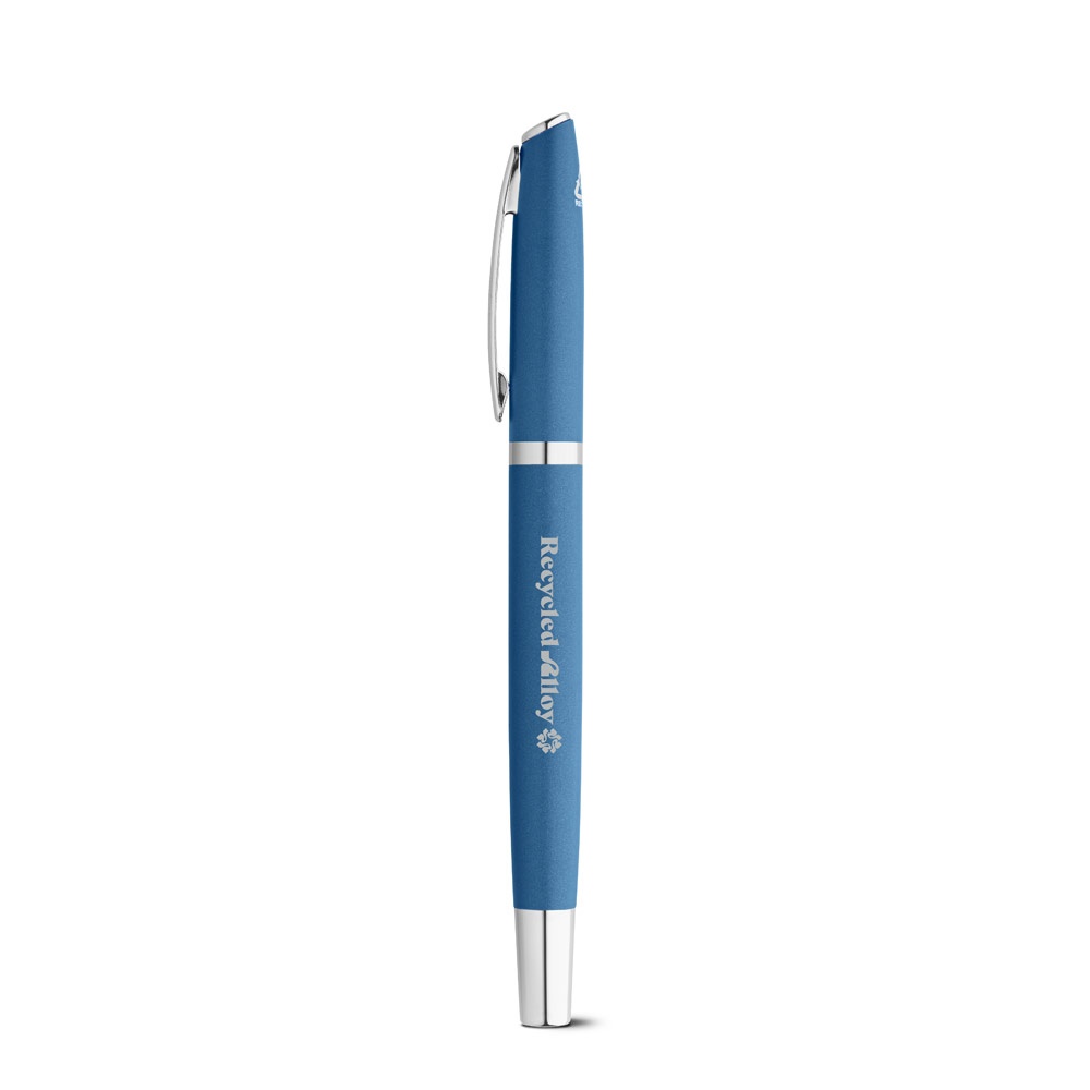 RE-LANDO-SET. Set penna roller e penna a sfera con corpo in alluminio riciclato (100% rAL)
