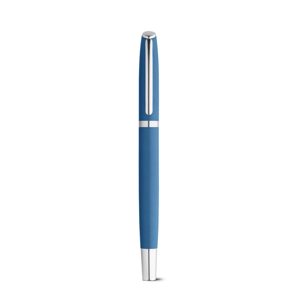 RE-LANDO-SET. Set penna roller e penna a sfera con corpo in alluminio riciclato (100% rAL)