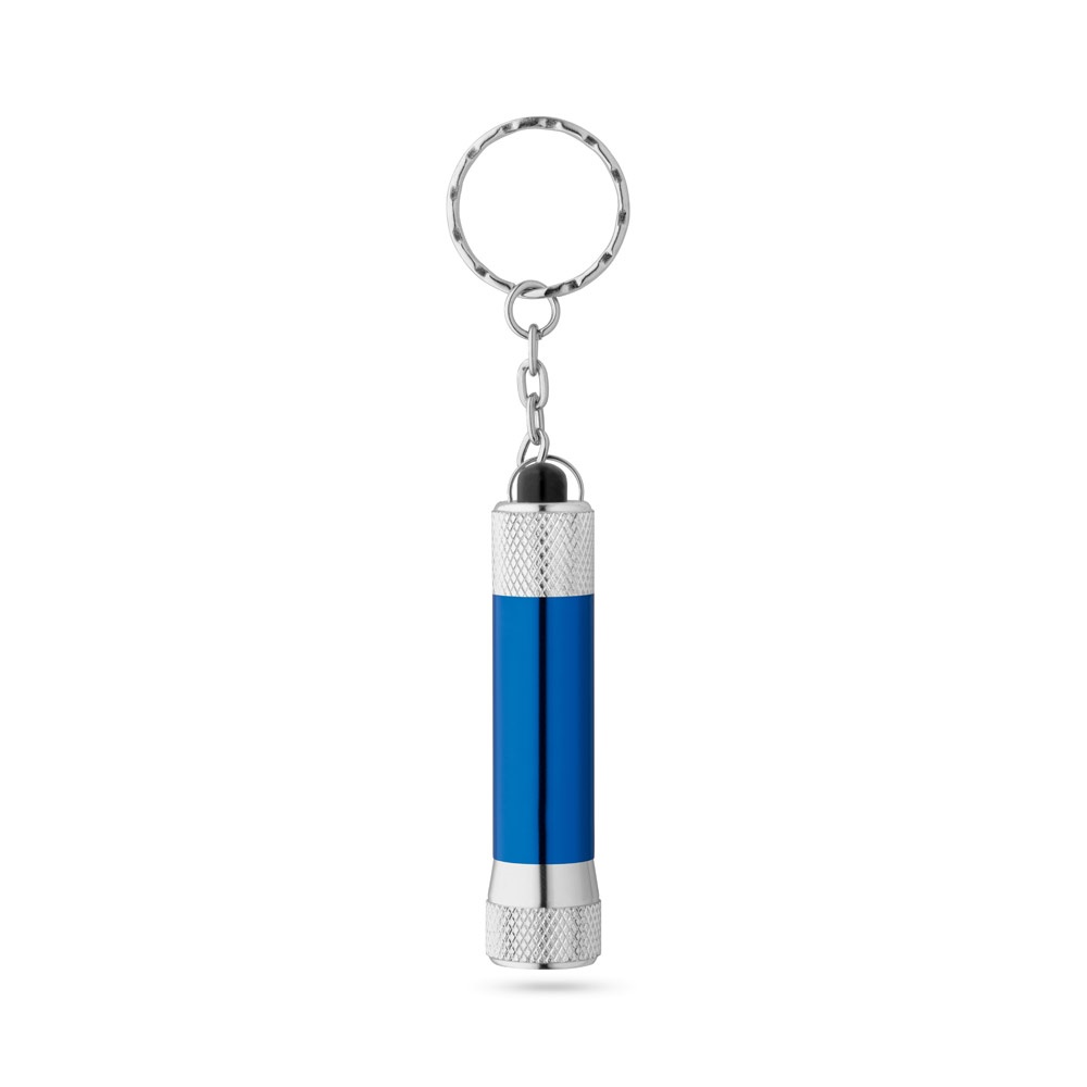 RE-LERGAN. Portachiavi in ​​alluminio (riciclato al 92%) con torcia LED a 3 luci