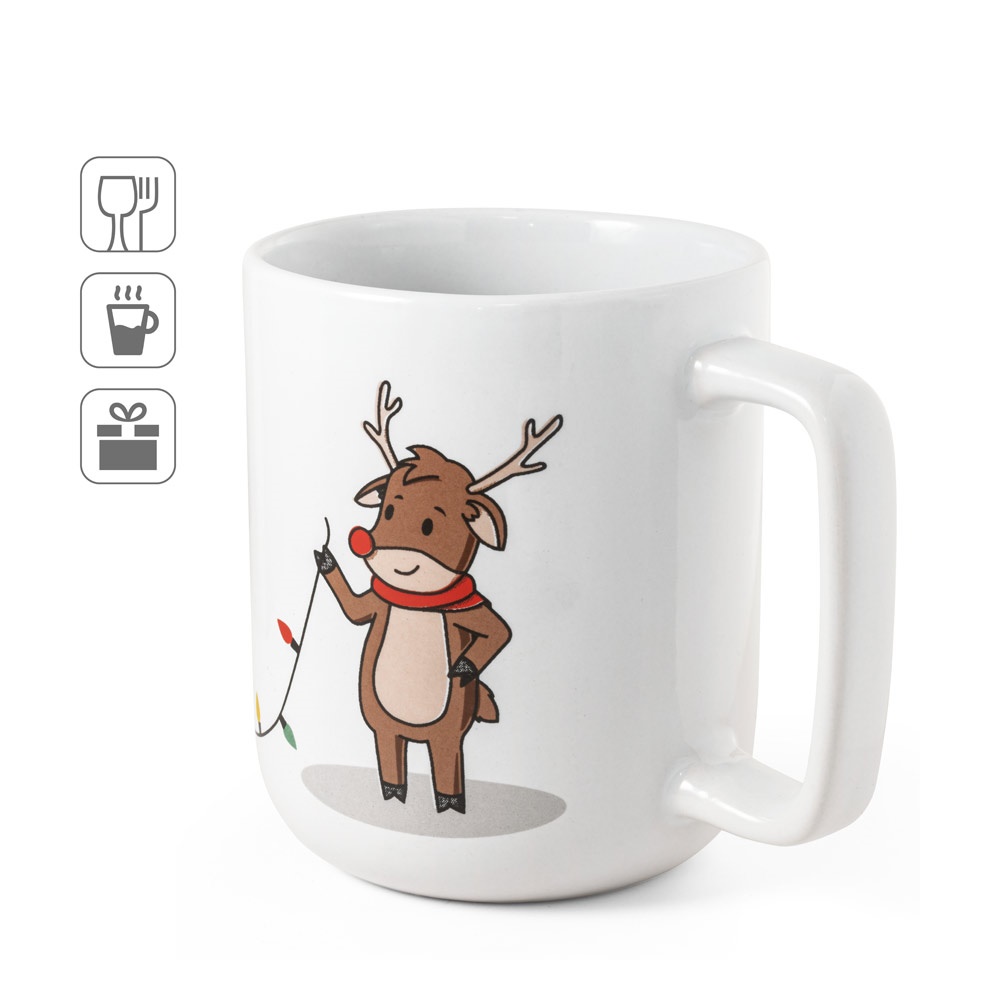 REINDEER. Tazza con stampa natalizia 330 mL