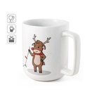 REINDEER. Tazza con stampa natalizia 330 mL