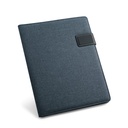 RIORDAN. Cartella A4 in PU e imitazione lino con blocco pagine a righe