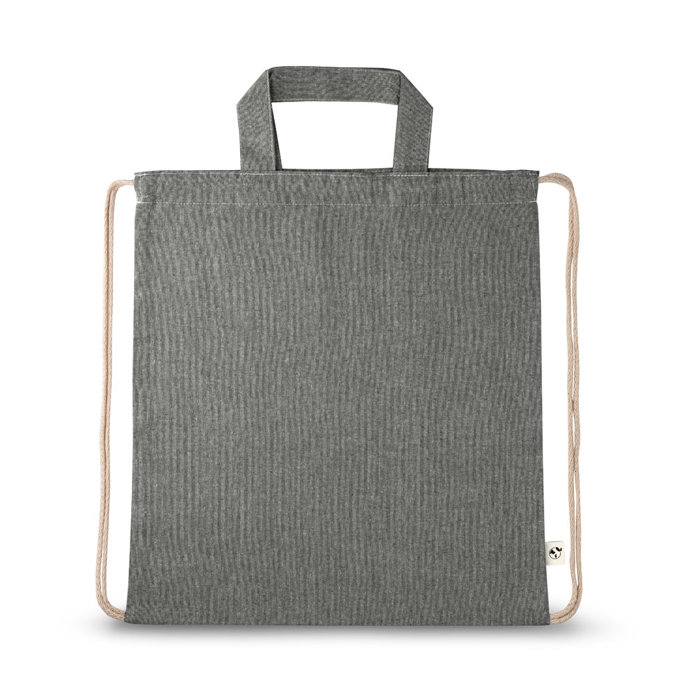 RISSANI. Zaino a sacca con cotone riciclato (70%) e poliestere (30% rPET) (140 g/m²)