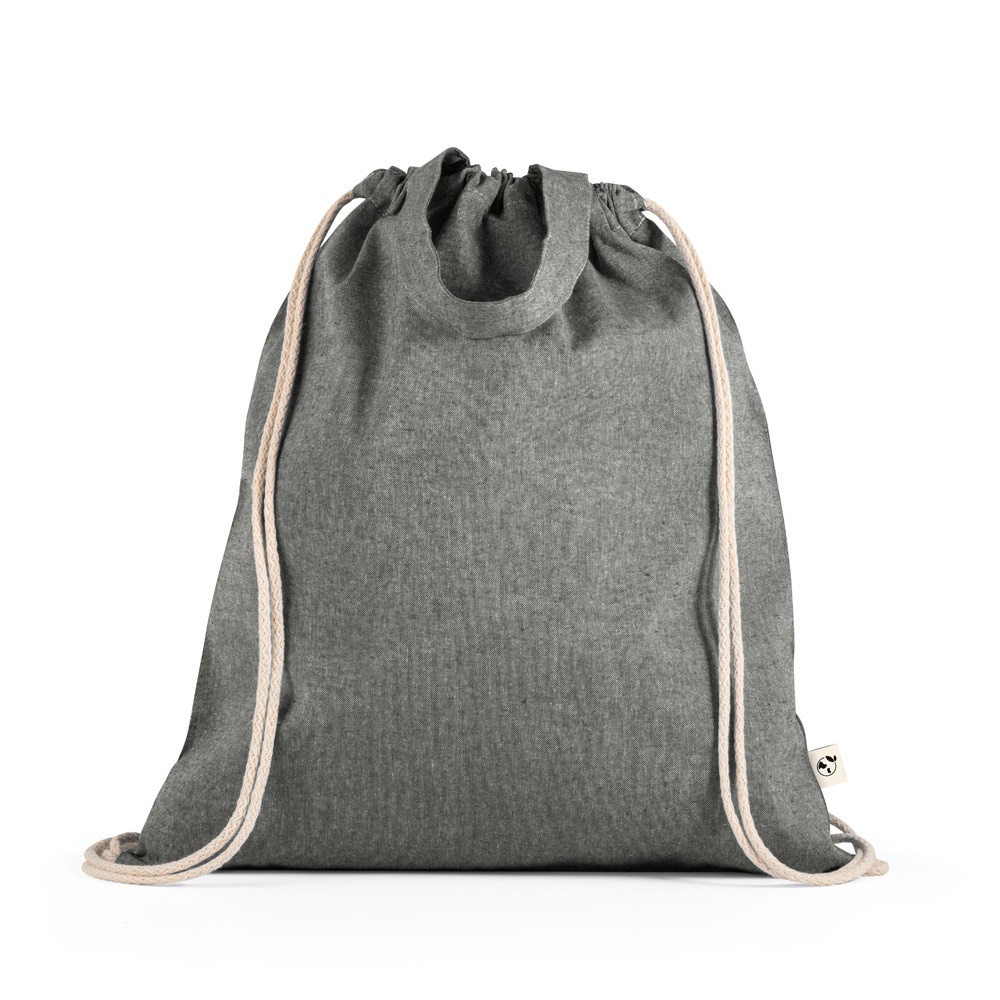 RISSANI. Zaino a sacca con cotone riciclato (70%) e poliestere (30% rPET) (140 g/m²)