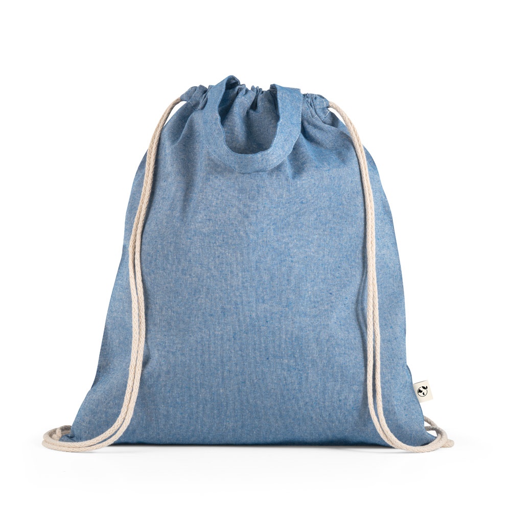 RISSANI. Zaino a sacca con cotone riciclato (70%) e poliestere (30% rPET) (140 g/m²)