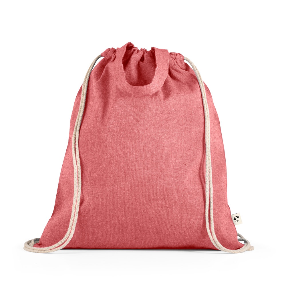 RISSANI. Zaino a sacca con cotone riciclato (70%) e poliestere (30% rPET) (140 g/m²)