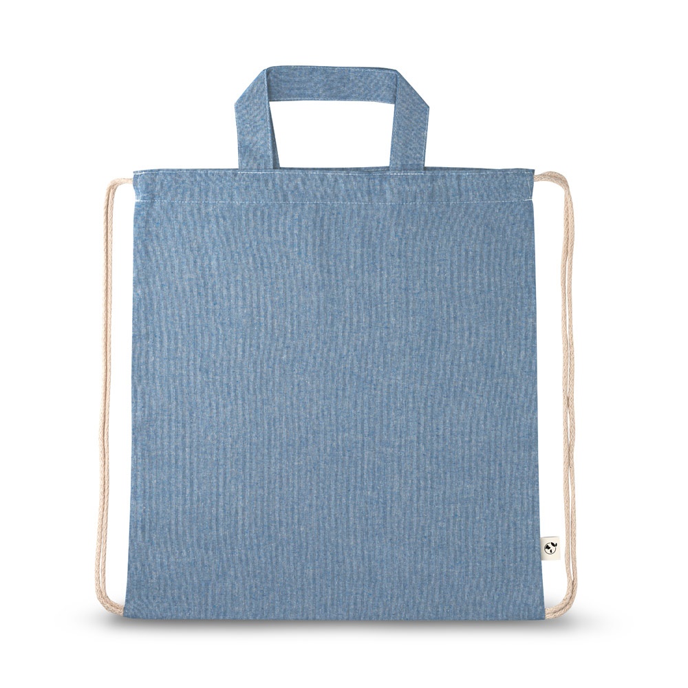 RISSANI. Zaino a sacca con cotone riciclato (70%) e poliestere (30% rPET) (140 g/m²)