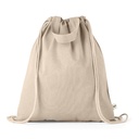 RISSANI. Zaino a sacca con cotone riciclato (70%) e poliestere (30% rPET) (140 g/m²)